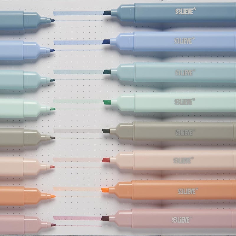 Believe - Aesthetic Bible Highlighters No Bleed Through Assorted Colors, Cute Highlighter Dual Tip For Journaling Supplies And School Accessories, Bible Highlighters And Pens No Bleed (COASTAL DREAM) - Image 2
